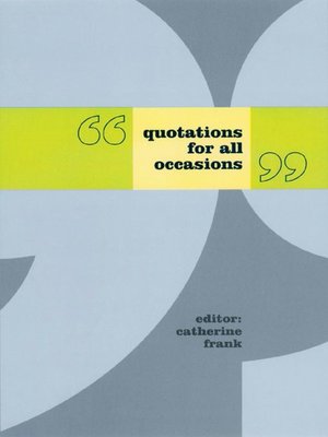 cover image of Quotations for All Occasions